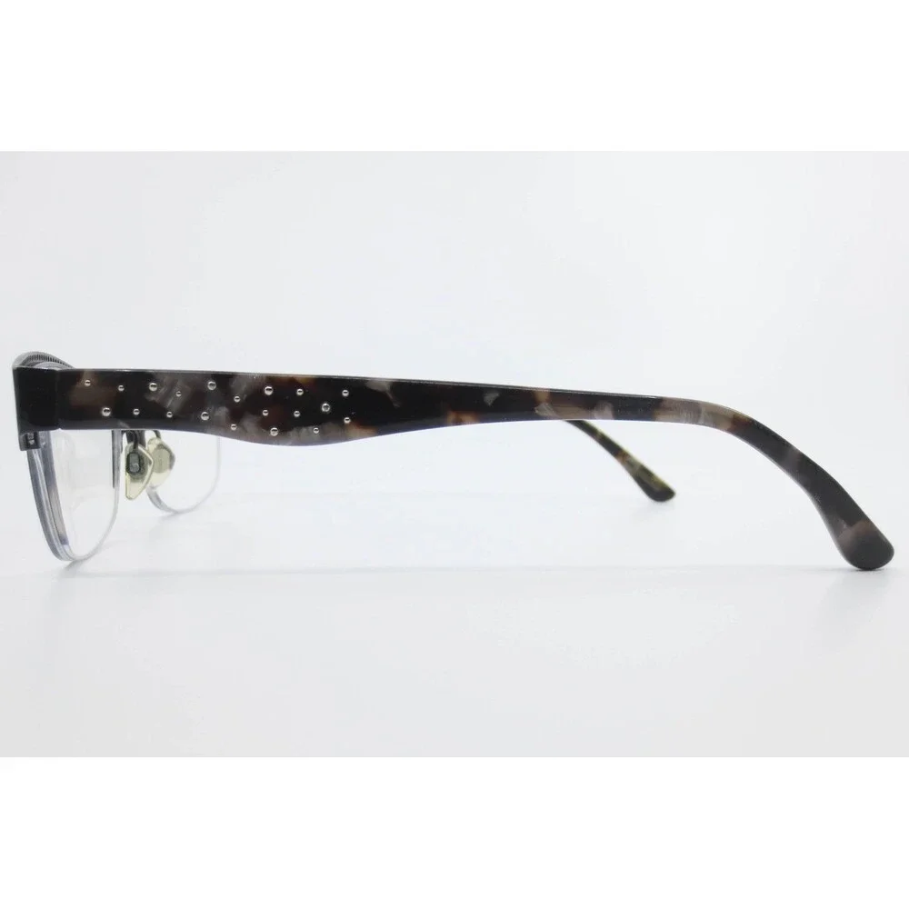 Via Spiga Porzia 500 Eyeglasses Black Tortoise Semi-Rimless Frames 52-16-135
